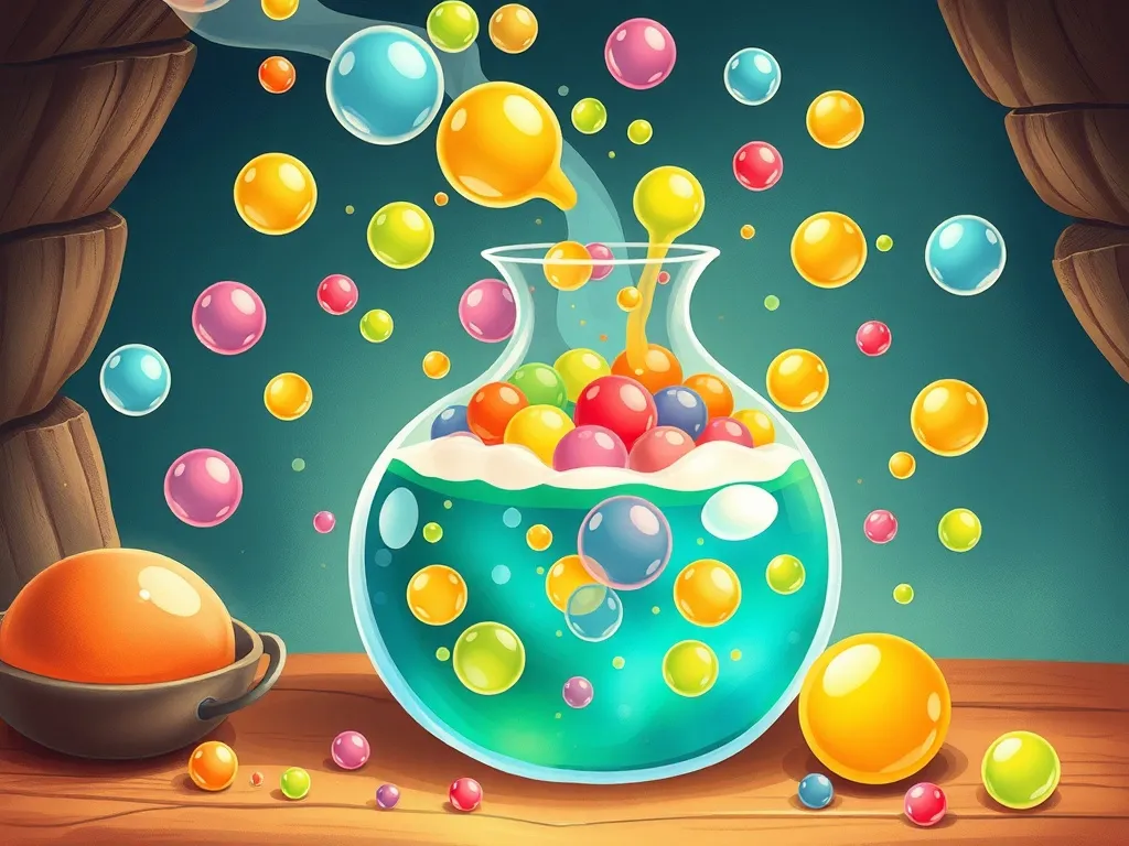 The Phoenix Who Found Her Voice - Potion overflowing with colorful bubbles