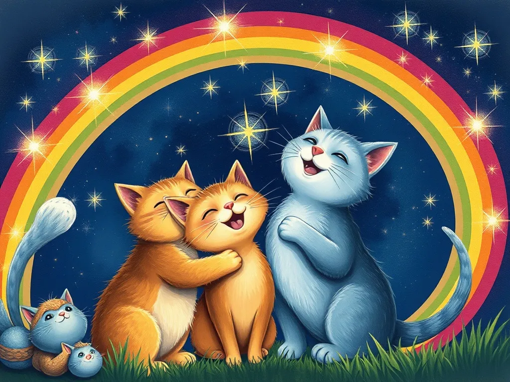 The Phoenix Who Found Her Voice - Sparkle and Rainbow Cats singing together