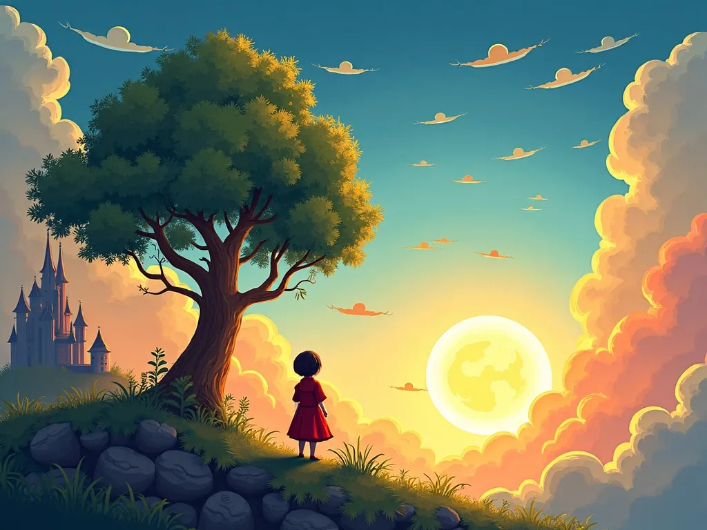 The Phoenix&#x27;s Rainbow Bridge - Scene 2 illustration