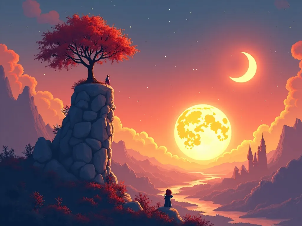The Phoenix&#x27;s Rainbow Bridge - Scene 5 illustration