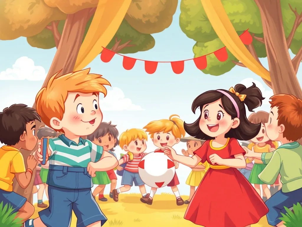 The Playground Promise - Tommy and Sarah leading a big group game