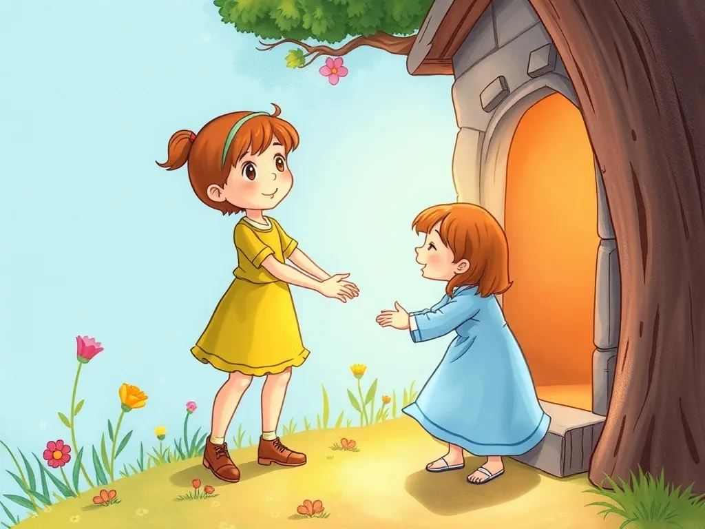 The Prairie Princess and the Playground Challenge - Sarah reaching down to help Melody