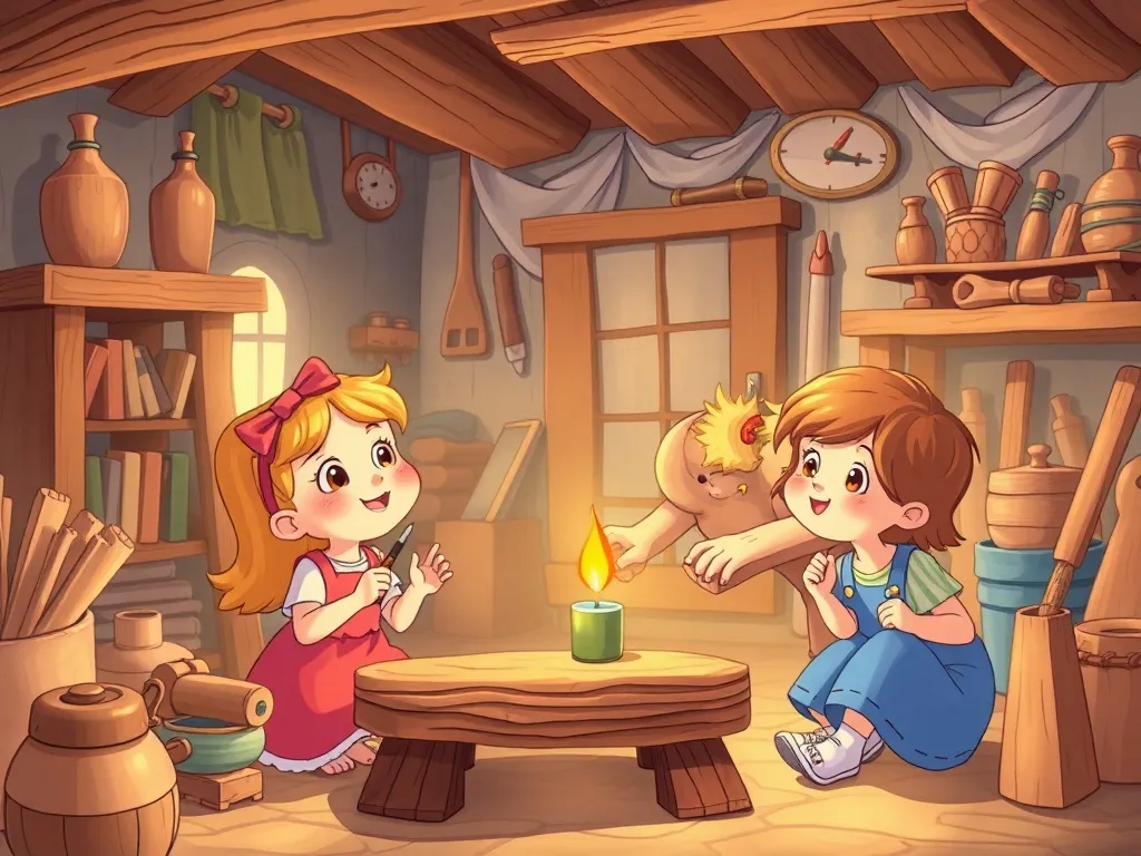 The Rainbow Cat's Invention Workshop - Luna teaching other children in workshop