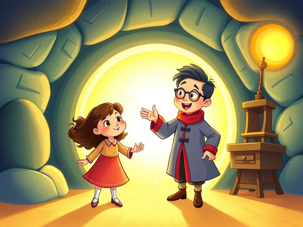 The Ruins That Taught Patience - Maya and Professor Chen entering glowing star chamber