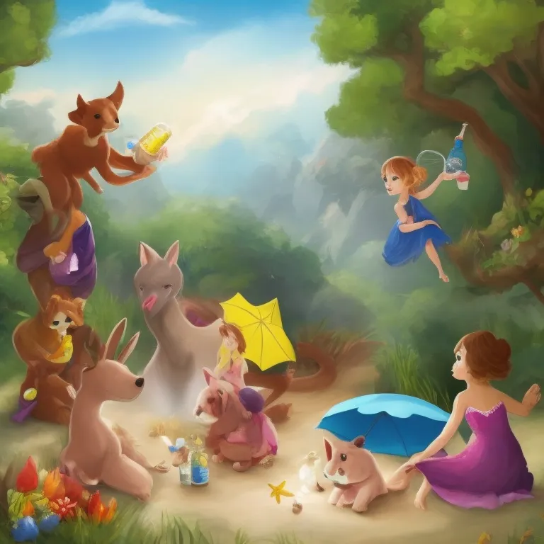 Illustration: Friends After the Sandcastle Showdown
