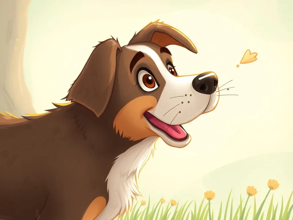 The Scent of Friendship - Buddy's alert expression catching new scent