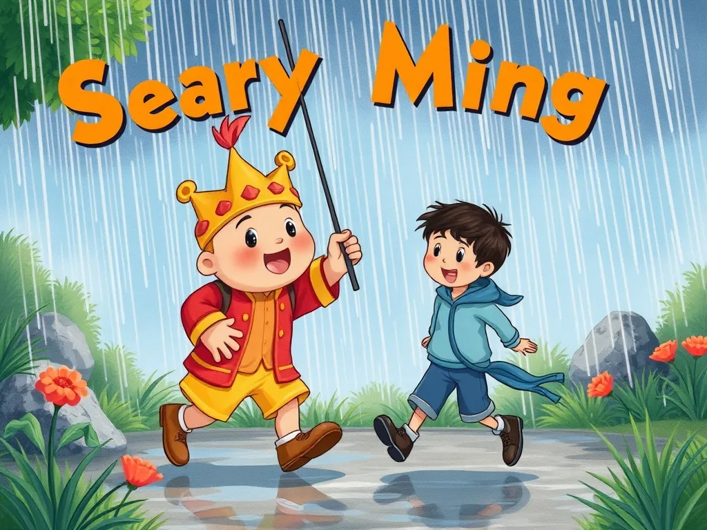The Scent of Friendship - Buddy guiding worried Ming through rain
