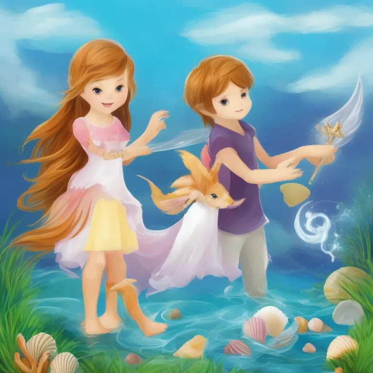 Illustration: Max and Samantha Reach for the Spiral Shell