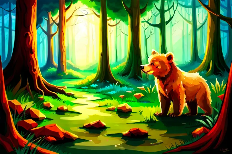 The Shy Bear and the Talkative Bird