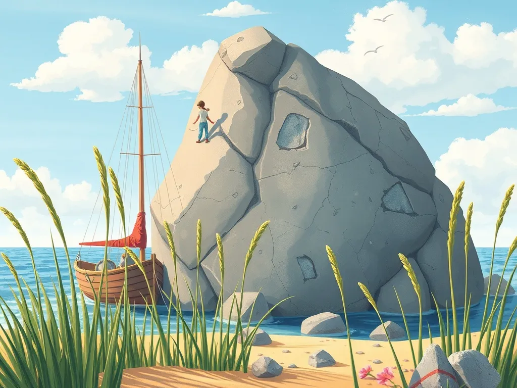 The Singing Stones of Sapphire Trench - Marina discovering large stone behind sea grass