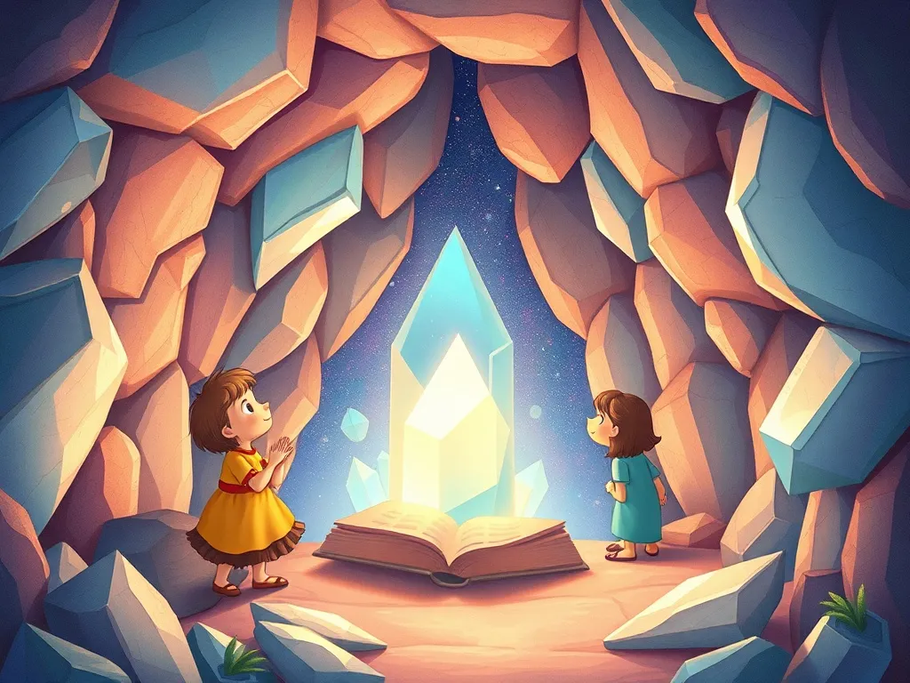 The Temple of Patient Explorers - Crystal chamber reflecting their journey from impatience to patience