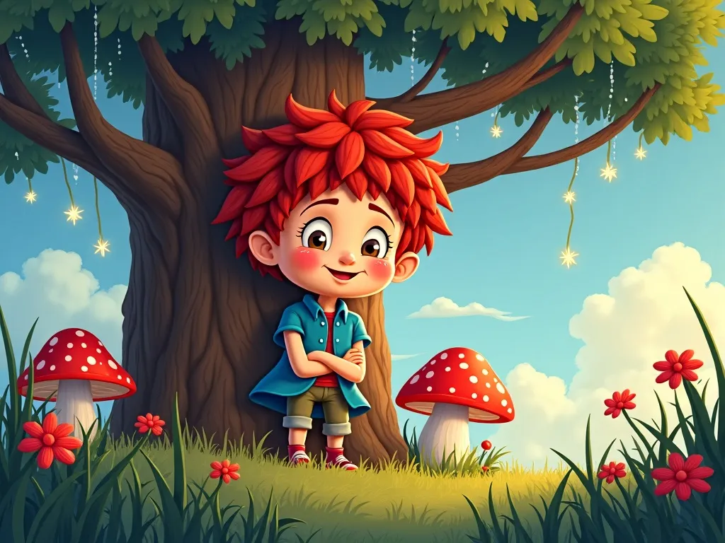 The Tiny Guardian of the Great Oak - Scene 2 illustration