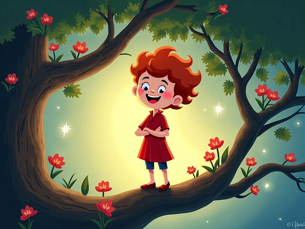 The Tiny Guardian of the Great Oak - Scene 5 illustration