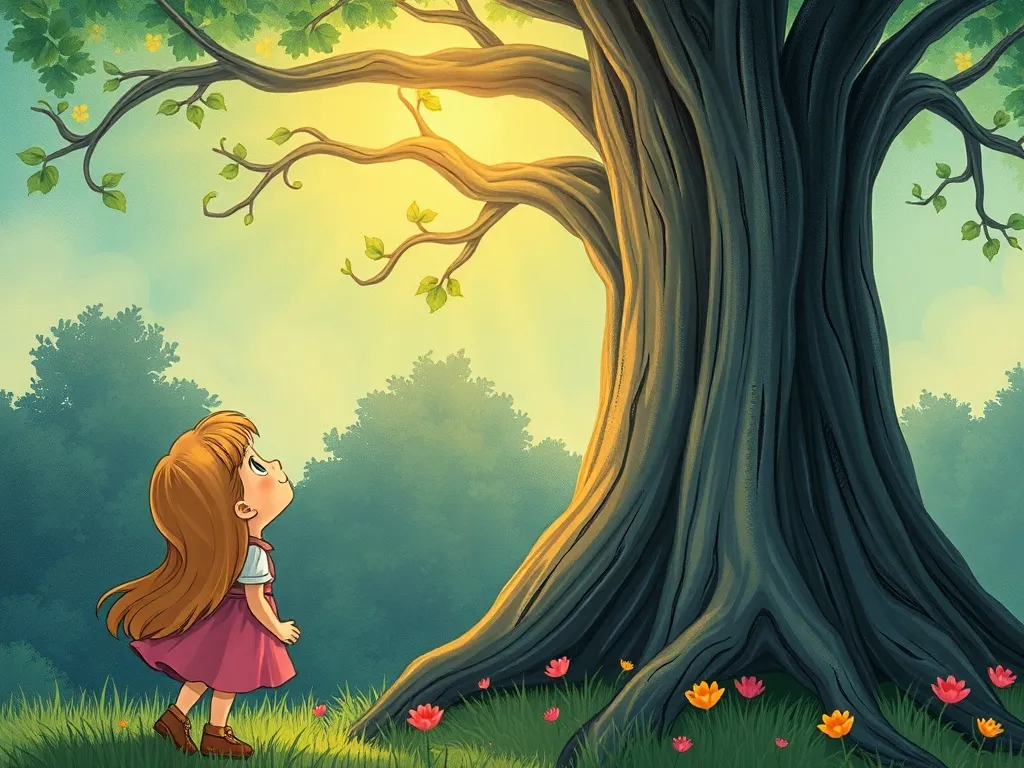 The Valley of Twin Dreams - Lucy gazing up at mysterious second willow