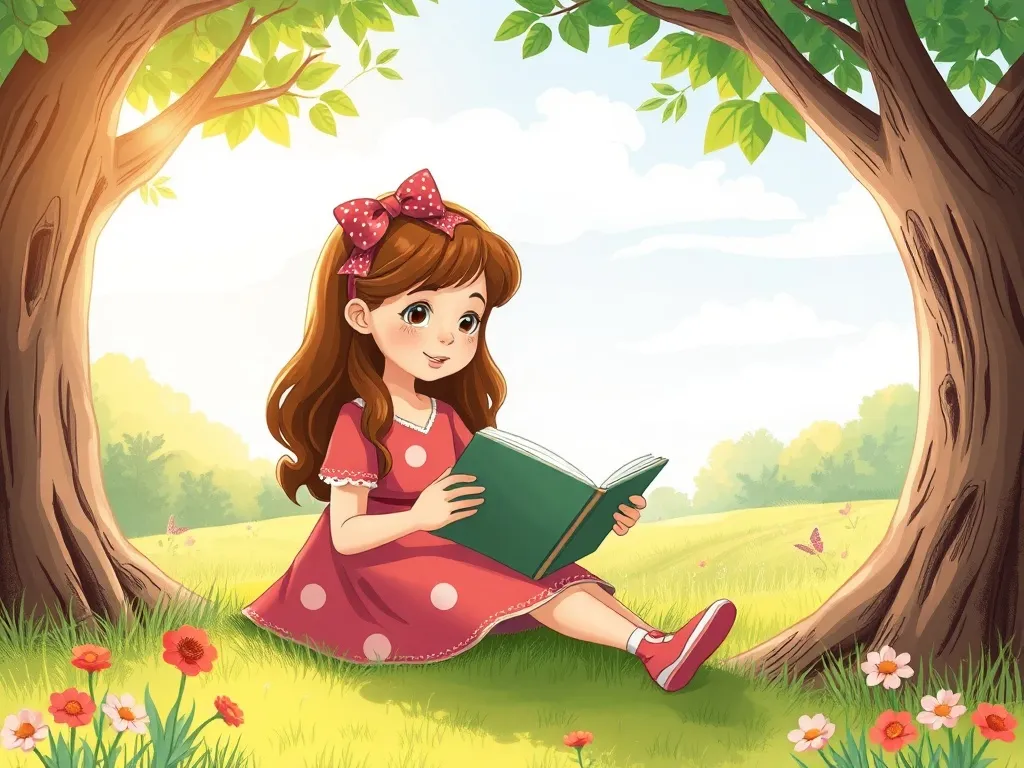 The Valley of Twin Dreams - Lucy reading in both trees on peaceful afternoon
