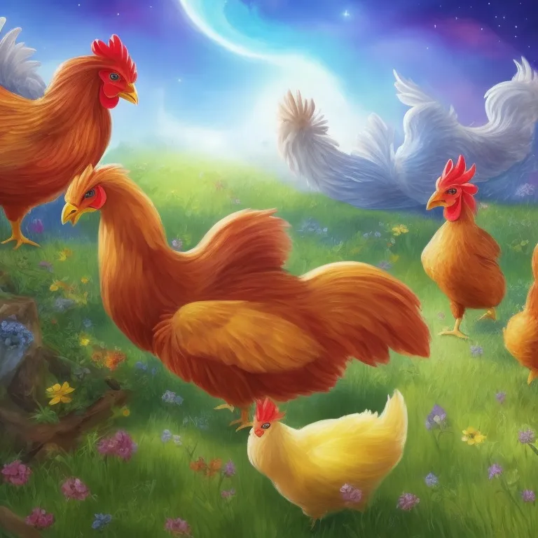 Illustration: Determined Chickens Begin Their Walk