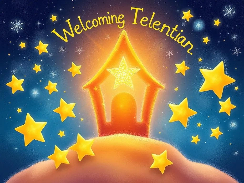 The Welcoming Cloud Castle - Twinkle surrounded by welcoming stars at glittering celebration