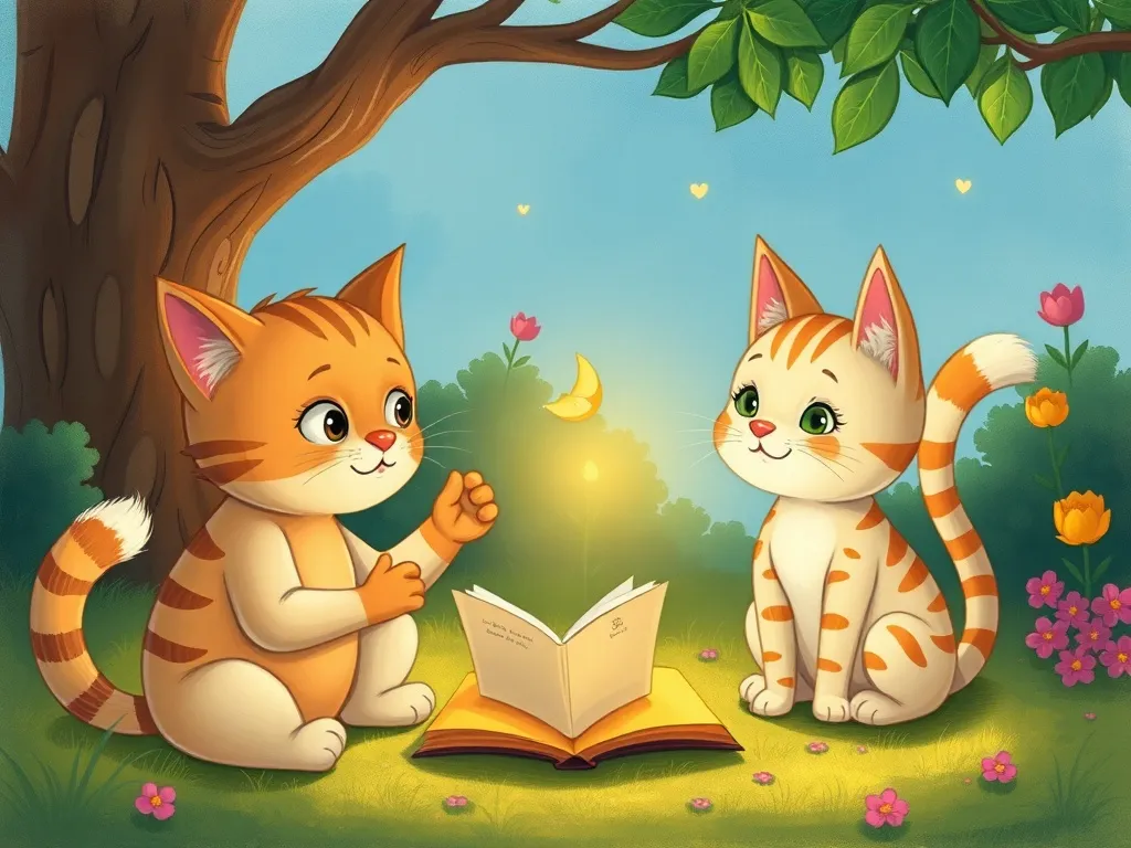 The Whiskers of Wisdom: A Swamp Cat's Tale - Oliver and Luna teaching young cats and children