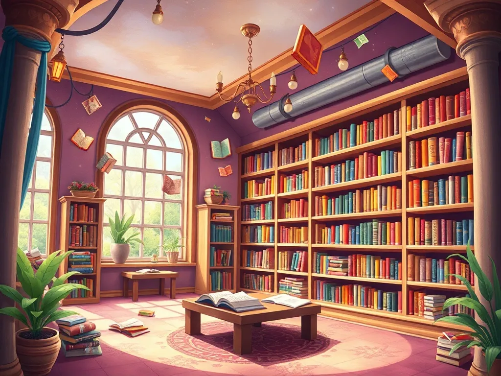 The Whispering Library - Magical new library room with floating books