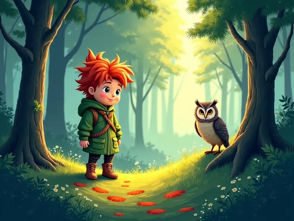The Whispering Woods' Secret Question - Scene 3 illustration