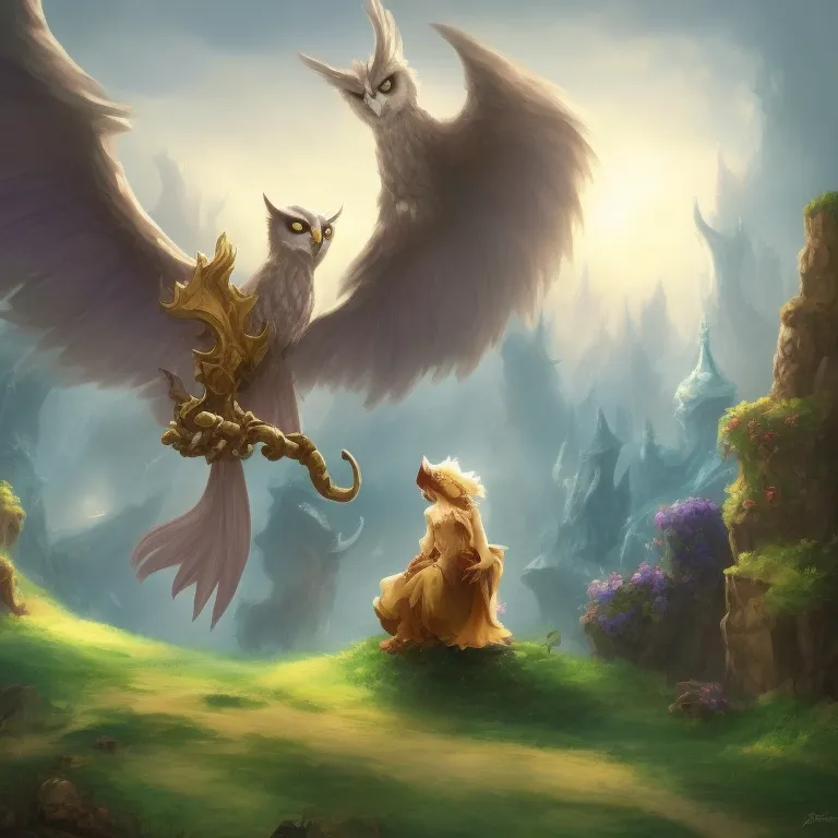 Illustration: Animals Meet in the Courtyard After the Fog