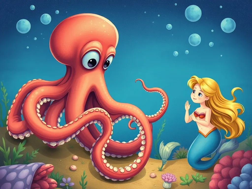 The Wise Owl and the Shy Mermaid Squad - Octopus teaching mermaids special untangling techniques