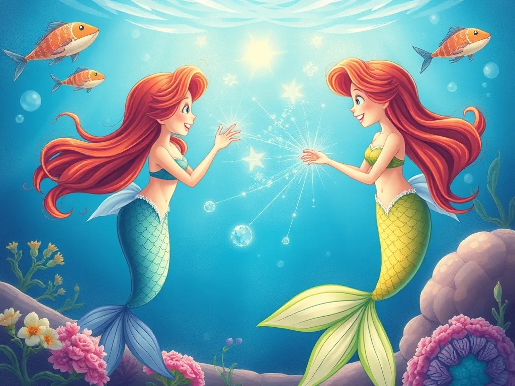 The Wise Owl and the Shy Mermaid Squad - Mermaids performing dazzling underwater show