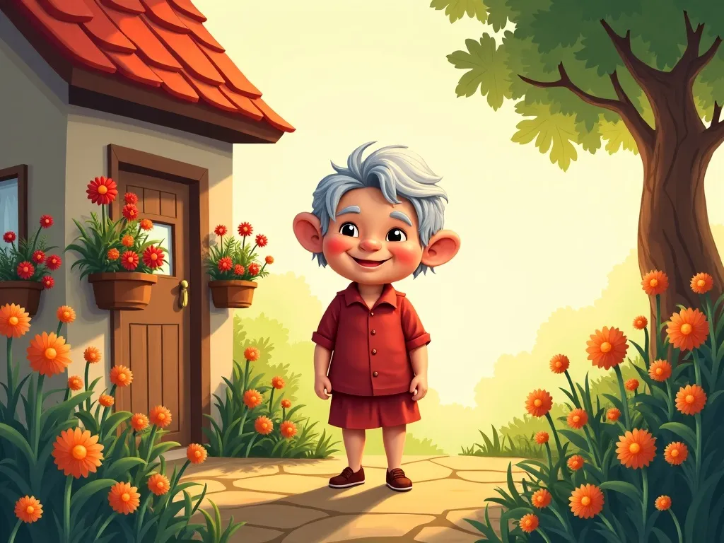 The Wise Owl&#x27;s Garden of Patience - Scene 2 illustration