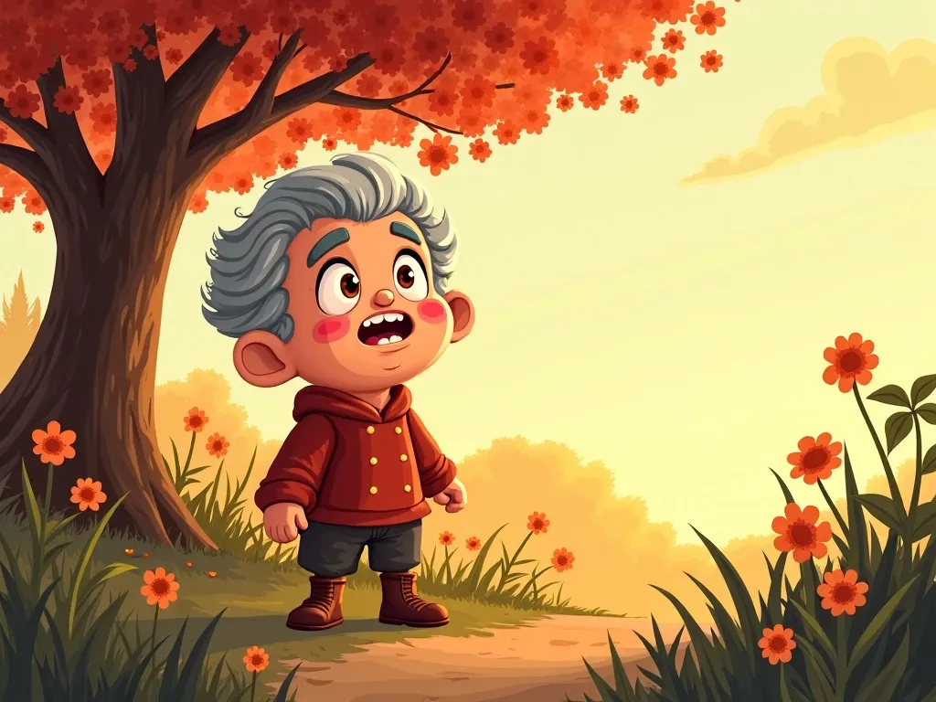 The Wise Owl&#x27;s Garden of Patience - Scene 3 illustration