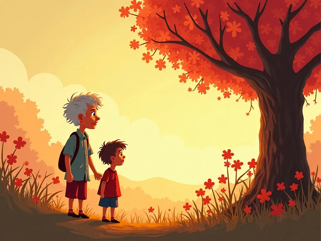 The Wise Owl&#x27;s Garden of Patience - Scene 4 illustration