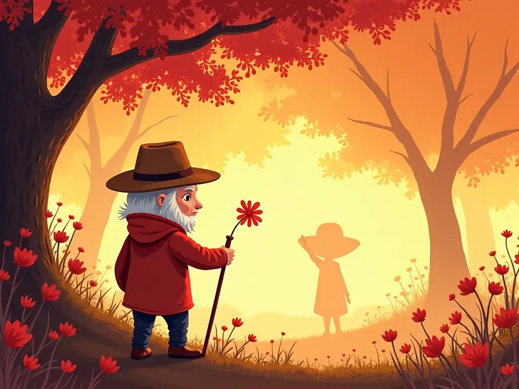 The Wise Owl&#x27;s Garden of Patience - Scene 5 illustration