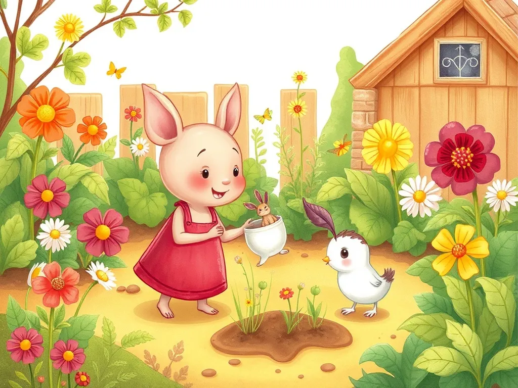 The Wise Owl&#x27;s Garden of Sharing - Pip learning to share with garden friends