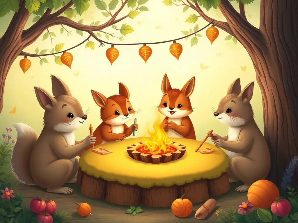 The Wise Stream's Whispers - Woodland creatures planning festival together