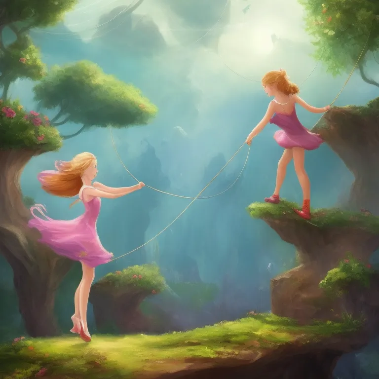 Illustration: Tilly teaching balance on a low practice line