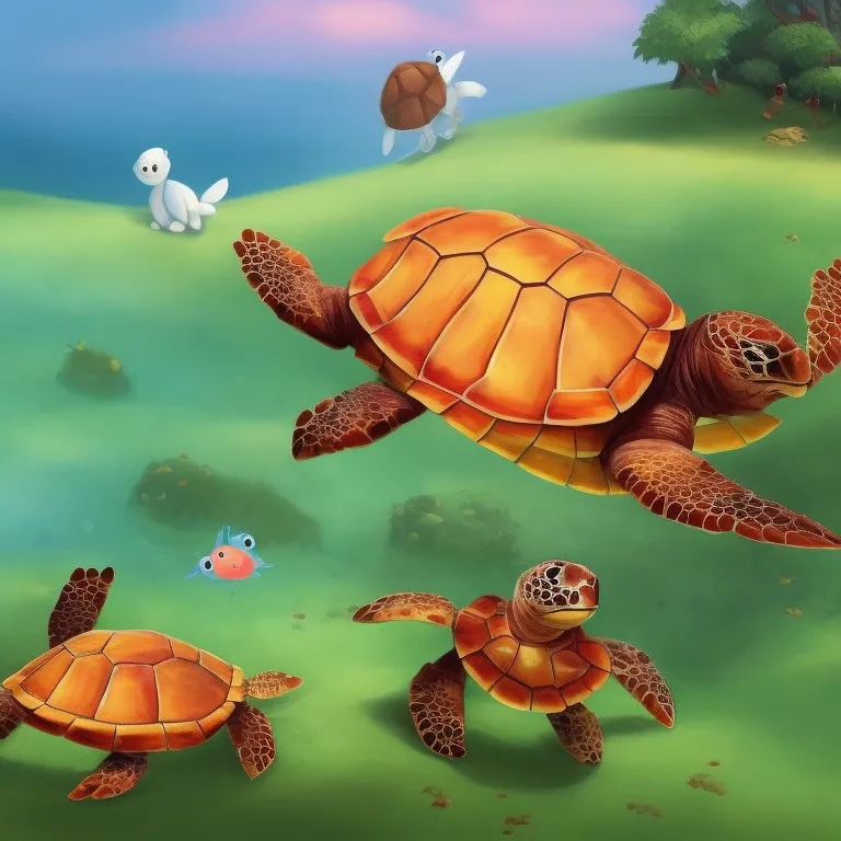 Illustration: Toby and the Baby Crabs Reach Safety