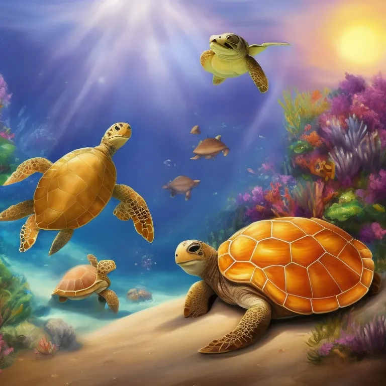 Illustration: Maya and the Beach Animals Help the Turtle