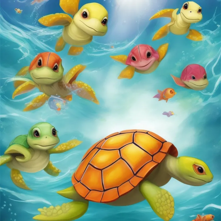 Illustration: Mama Turtle Gathers Her Worried Babies