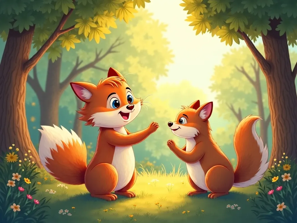 Whiskers and the Hidden Forest Friends - Scene 7 illustration