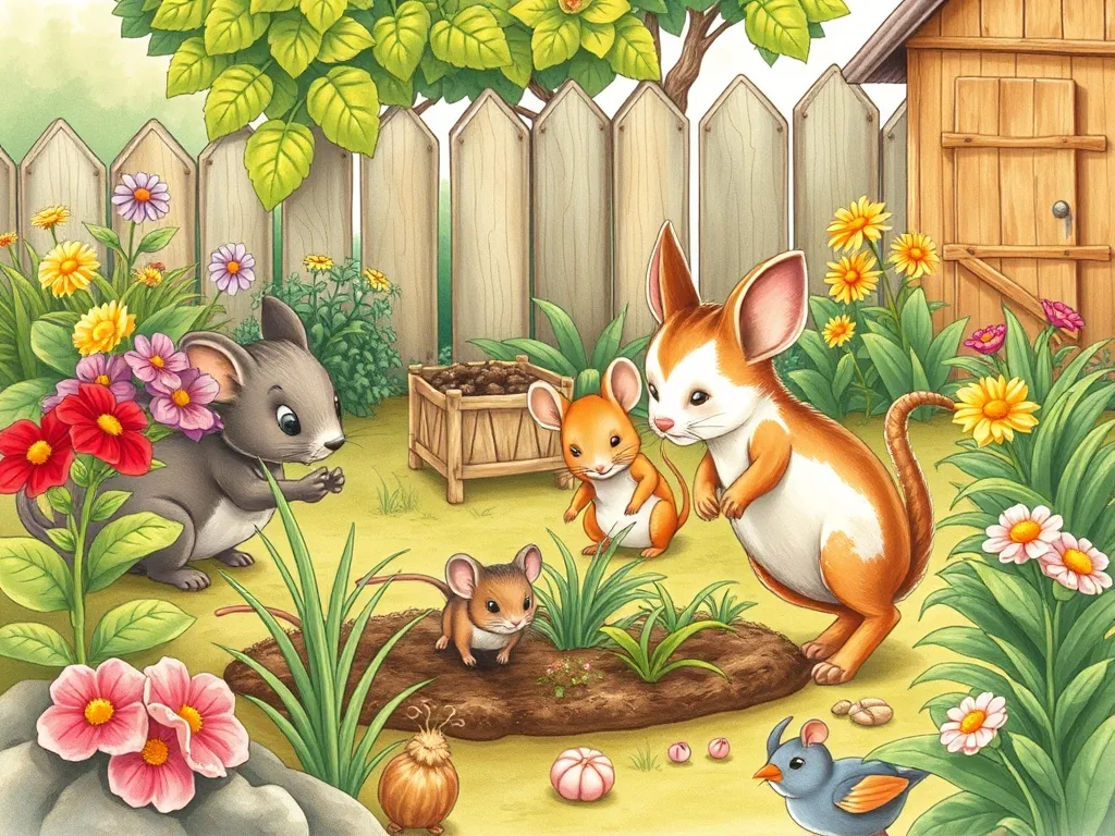 Whiskers and the Prairie Garden Friends - Animals and mice working together in garden