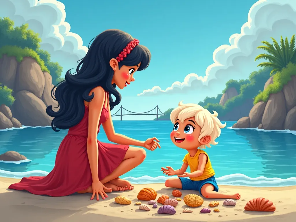 Whispers in the Seashells - Scene 3 illustration